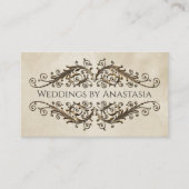 Elegant Antiek Gold Swirls  papier Visitekaartje (Voorkant)