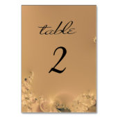 Elegant Antiek Gold Table Number Kaart (Achterkant)