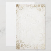 Elegant Antiek Gold Vintage Wedding Briefpapier (Voorkant / Achterkant)