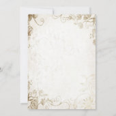 Elegant Antiek Gold Vintage Wedding Uitnodiging (Achterkant)