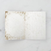 Elegant Antiek Gold Vintage Wedding Uitnodiging (Binnen)