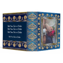 Elegant Antiek Goud en Blauw - Zie Terug