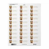 Elegant Antiek gouden Herfst foto retour adres Etiket (Full Sheet)