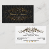 Elegant Antiek goudzwenken Zebrastripes Visitekaartje (Voorkant / Achterkant)