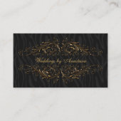 Elegant Antiek goudzwenken Zebrastripes Visitekaartje (Voorkant)