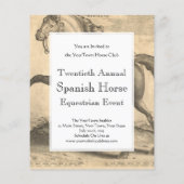 Elegant Antiek graven van Spaanse paarden Flyer (Achterkant)