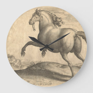 Elegant Antiek graven van Spaanse paarden Grote Klok