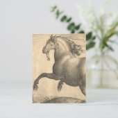 Elegant Antiek graven van Spaanse paarden Kaart (Staand voorkant)