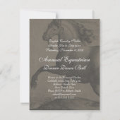 Elegant Antiek graven van Spaanse paarden Kaart (Achterkant)