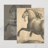Elegant Antiek graven van Spaanse paarden Kaart (Voorkant / Achterkant)