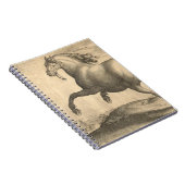 Elegant Antiek graven van Spaanse paarden Notitieboek (Rechterzijde)
