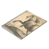 Elegant Antiek graven van Spaanse paarden Notitieboek (Linkerzijde)