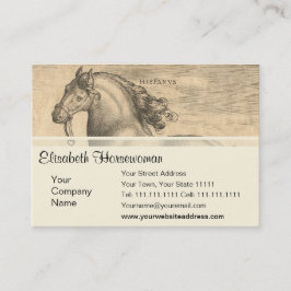 Elegant Antiek graven van Spaanse paarden Visitekaartje