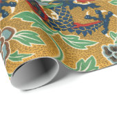 Elegant Antiek Japans Floral Pattern Cadeaupapier (Rol Hoek)