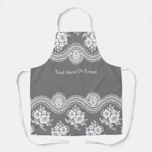 Elegant Antiek kant, bewerkbare aangepaste Schorte Schort (Voorkant)