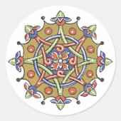 Elegant Antiek kunstzegel Aangepaste Stickers (Voorkant)