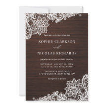 Elegant Antiek Lace Rustic Wood Wedding