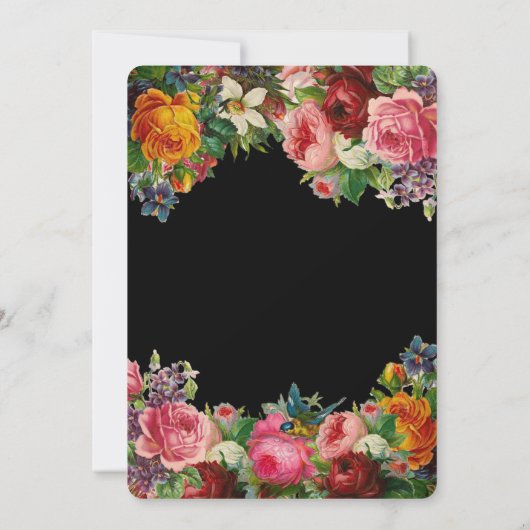 Elegant  Antiek Moody Wedding Invitations Kaart (Achterkant)