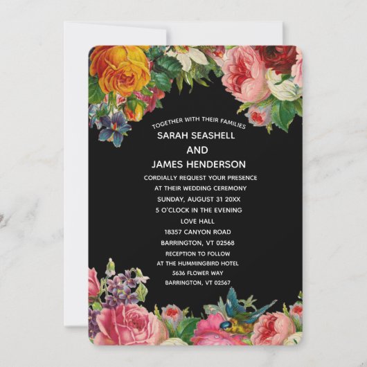 Elegant  Antiek Moody Wedding Invitations Kaart (Voorkant)