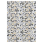 Elegant Antiek mozaïekgrijs goudtijger adelaar Tafelkleed (Voorkant)