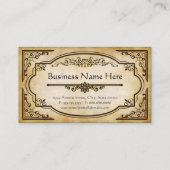 Elegant Antiek oud papier met Lijst Visitekaartje (Achterkant)