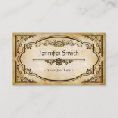 Elegant Antiek oud papier met Lijst Visitekaartje (Voorkant)