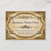 Elegant Antiek oud papier met Lijst Visitekaartje (Achterkant)