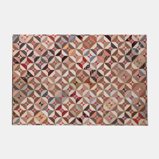 Elegant Antiek patchwork Quilt Pattern Deurmat (Voorkant)