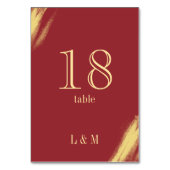 Elegant Antiek Rood Gold Classic Weddenschap Kaart (Voorkant)