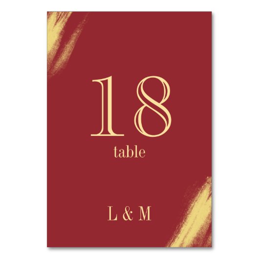 Elegant Antiek Rood Gold Classic Weddenschap Kaart (Voorkant)