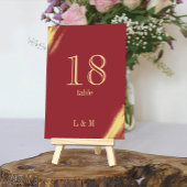 Elegant Antiek Rood Gold Classic Weddenschap Kaart