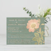 Elegant Antiek Roos  Verdigris Patina Kaart (Staand voorkant)