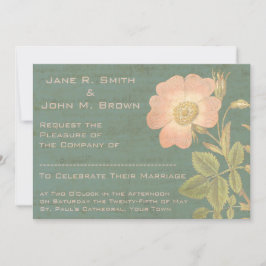 Elegant Antiek Roos Verdigris Patina Kaart