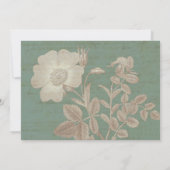 Elegant Antiek Roos  Verdigris Patina Kaart (Achterkant)