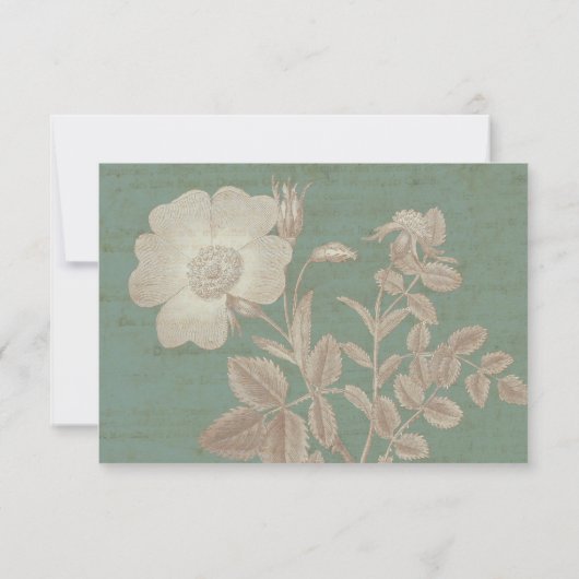 Elegant Antiek Roos  Verdigris Patina RSVP (Achterkant)