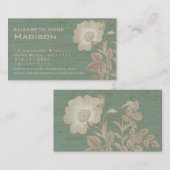 Elegant Antiek Roos  Verdigris Patina Visitekaartje (Voorkant / Achterkant)
