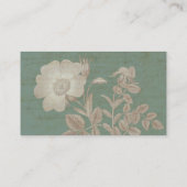 Elegant Antiek Roos Verdigris Patina Visitekaartje (Achterkant)