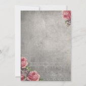 Elegant Antiek Roos Vrijgezellenfeest Kaart (Achterkant)