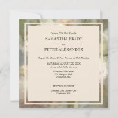 Elegant Antiek Roos, zacht roze Waterverf Floral Kaart (Achterkant)