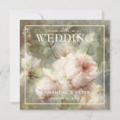 Elegant Antiek Roos, zacht roze Waterverf Floral Kaart (Voorkant)