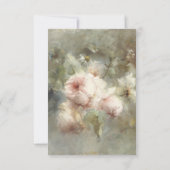 Elegant Antiek Roos, zacht roze Waterverf Floral RSVP Kaartje (Achterkant)