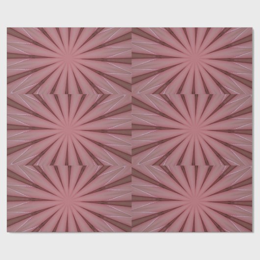 Elegant Antiek roze Kaleidoscoop ontwerp Cadeaupapier (Vlak)