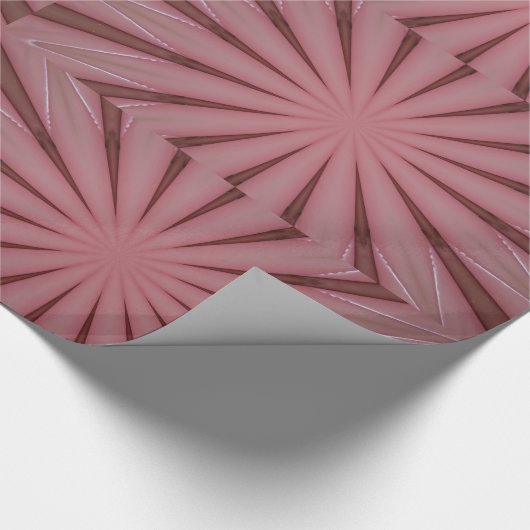 Elegant Antiek roze Kaleidoscoop ontwerp Cadeaupapier (Hoek)