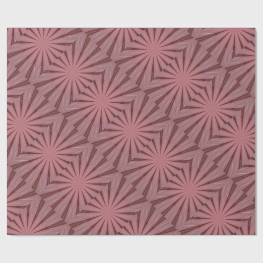 Elegant Antiek roze Kaleidoscoop ontwerp Cadeaupapier (Vlak)