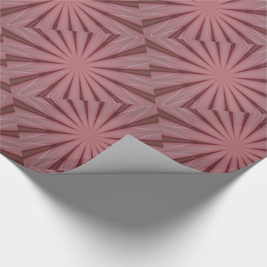 Elegant Antiek roze Kaleidoscoop ontwerp Cadeaupapier (Hoek)