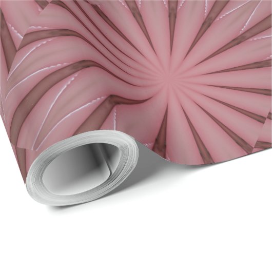 Elegant Antiek roze Kaleidoscoop ontwerp Cadeaupapier (Rol Hoek)