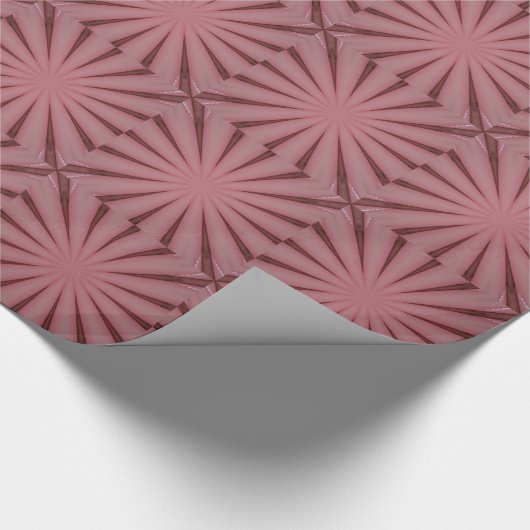 Elegant Antiek roze Kaleidoscoop ontwerp Cadeaupapier (Hoek)
