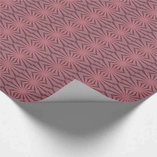 Elegant Antiek roze Kaleidoscoop ontwerp Cadeaupapier (Hoek)