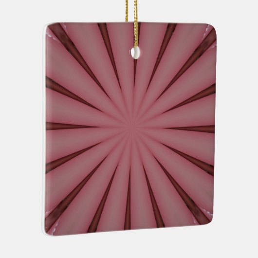 Elegant Antiek roze Kaleidoscoop ontwerp Keramisch Ornament (Rechts)