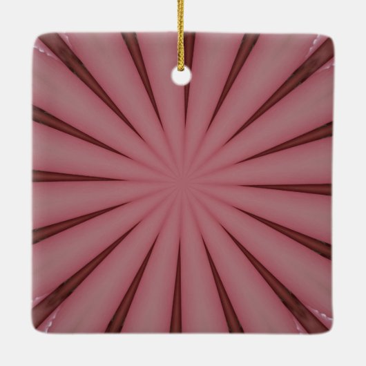 Elegant Antiek roze Kaleidoscoop ontwerp Keramisch Ornament (Achterkant)